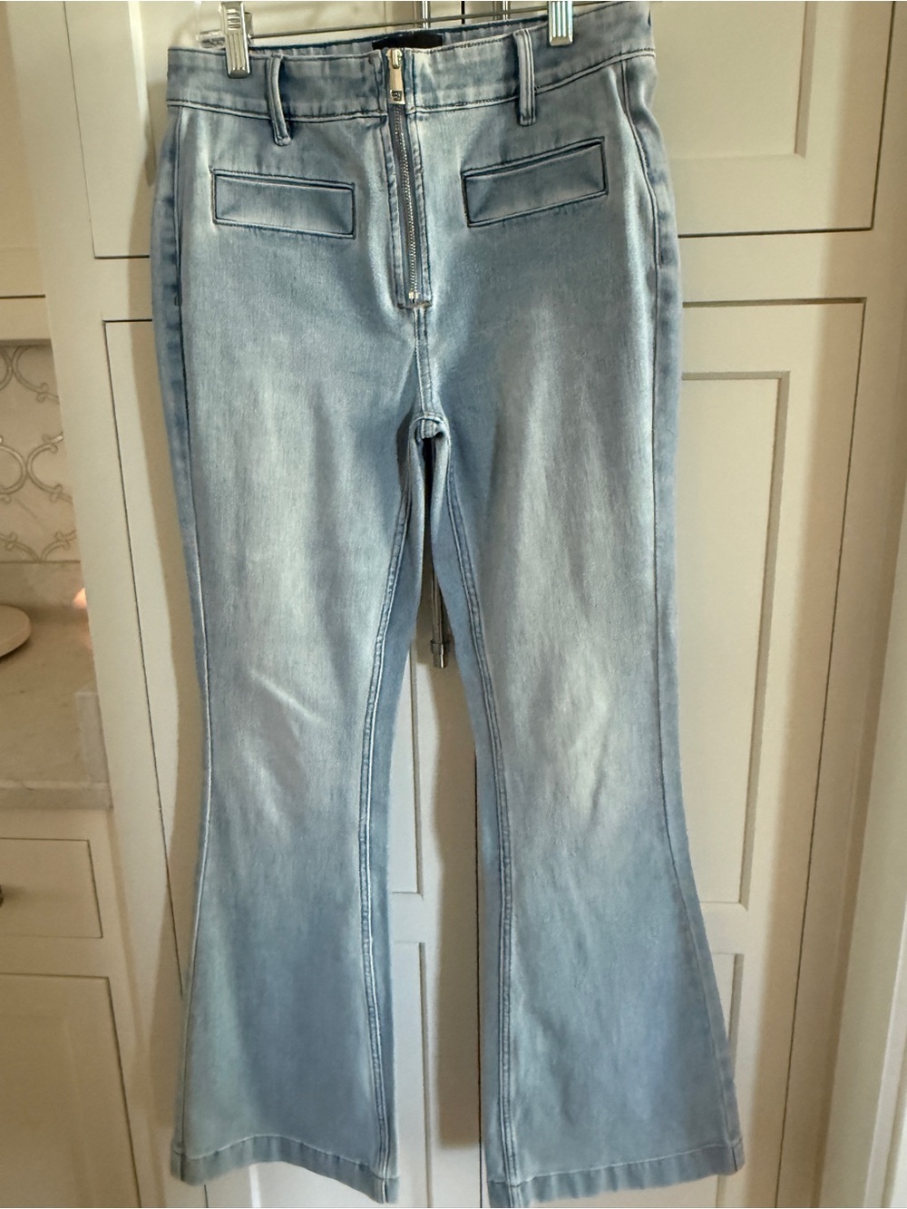 White House Black Market Light Wash Flare Jeans